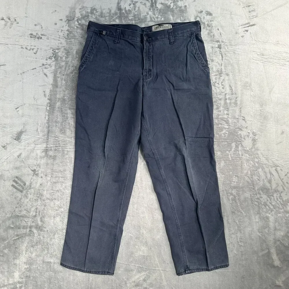 Carhartt FR Men's Straight Pants 36x30 Dark Blue Work Pants Flame‎ Resistant